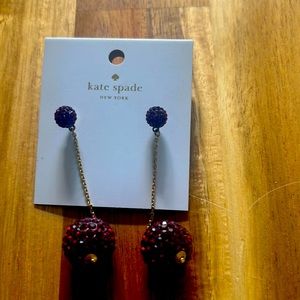 NEW Kate spade razzle dazzle drop red sparkly earrings